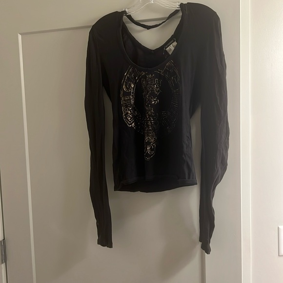 Gianfranco Ferre open back long sleeve top - Picture 2 of 6